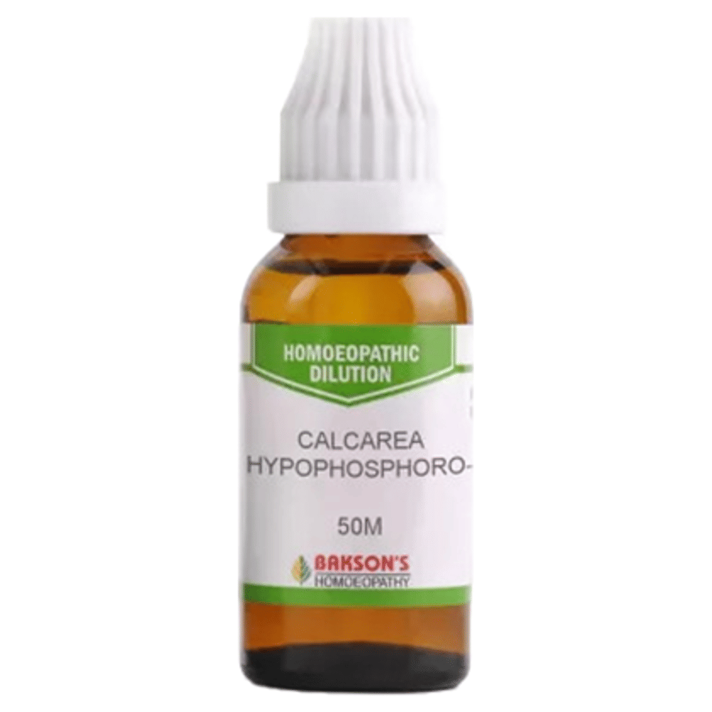 Bakson's Homeopathy Calcarea Hypophosphorosa Dilution 50M bottle of 30 ml Dilution Bakson's Homeopathy Calcarea Hypophosphorosa Dilution 50M bottle of 30 ml Dilution