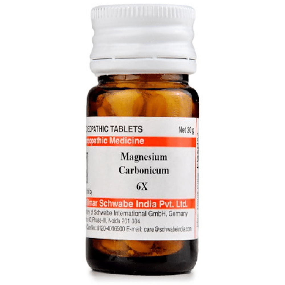 Dr Willmar Schwabe India Magnesium Carbonicum Trituration Tablet 6X bottle of 20 gm Trituration Tablet