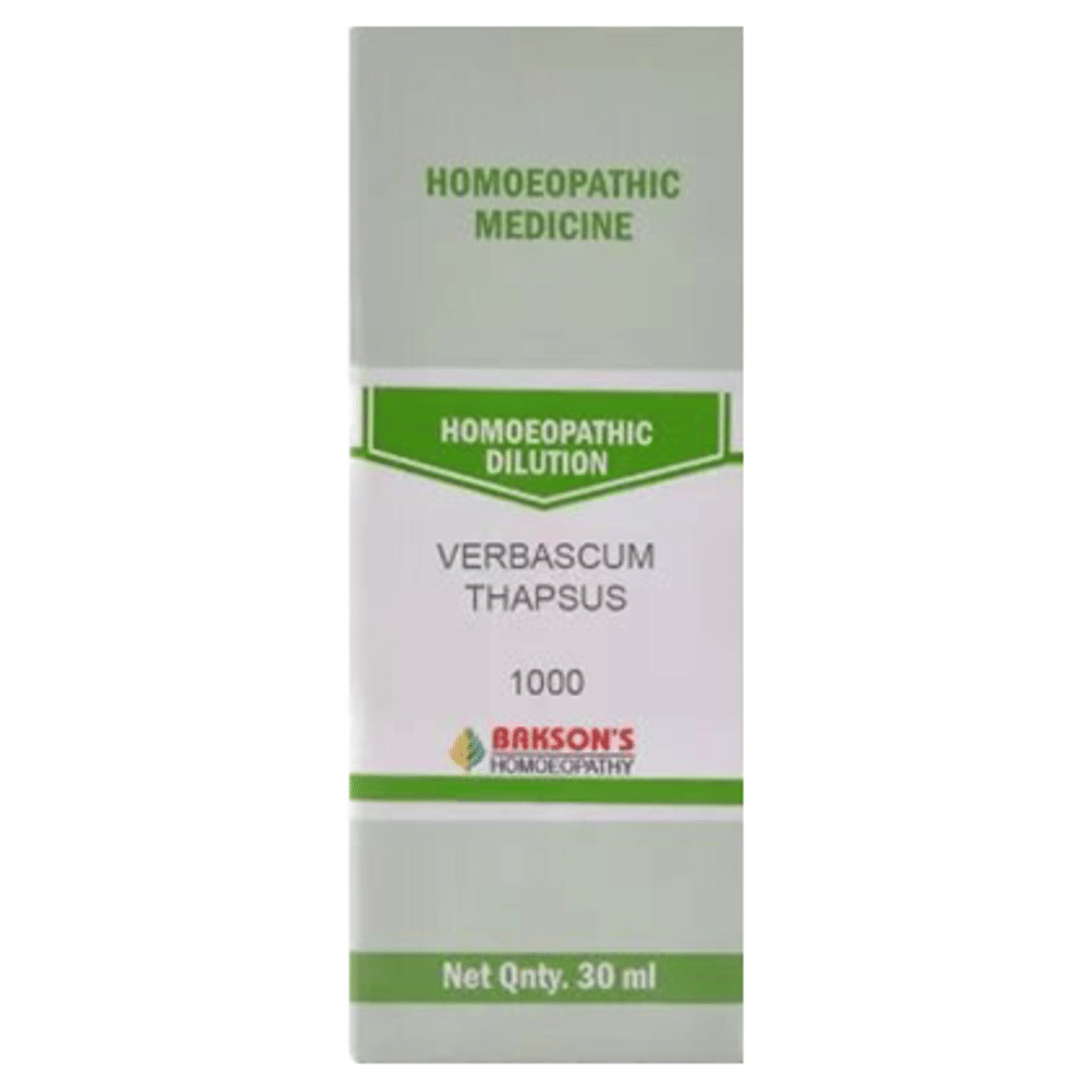 Bakson's Homeopathy Verbascum Thapsus Dilution 1000 CH bottle of 30 ml Dilution Bakson's Homeopathy Verbascum Thapsus Dilution 1000 CH bottle of 30 ml Dilution