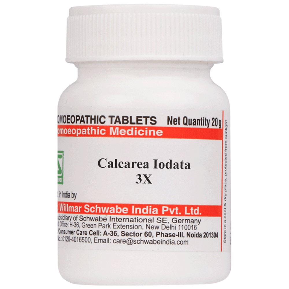Dr Willmar Schwabe India Calcarea Iodata Trituration Tablet 3X bottle of 20 gm Trituration Tablet