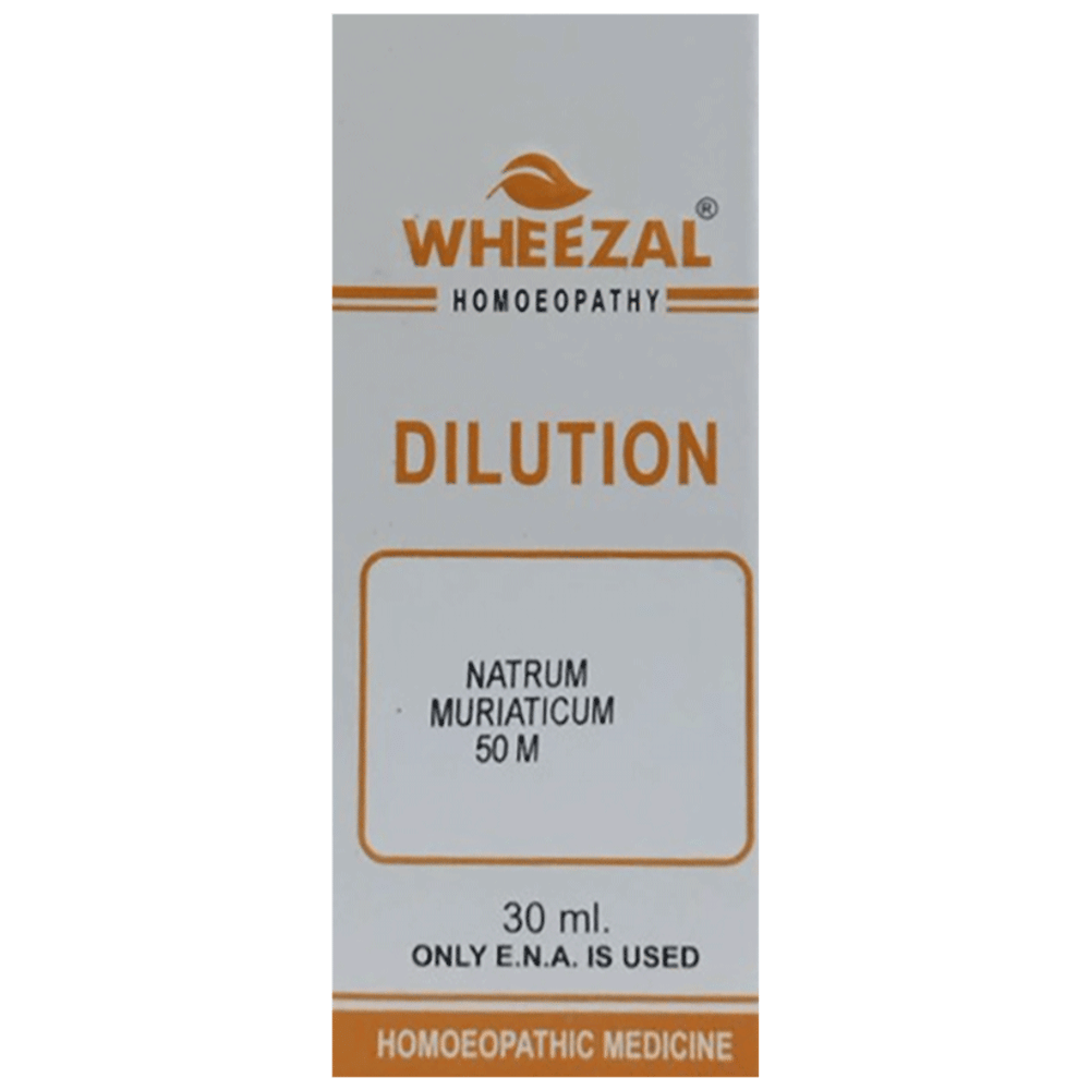 Wheezal Natrum Muriaticum Dilution 50M bottle of 30 ml Dilution Wheezal Natrum Muriaticum Dilution 50M bottle of 30 ml Dilution