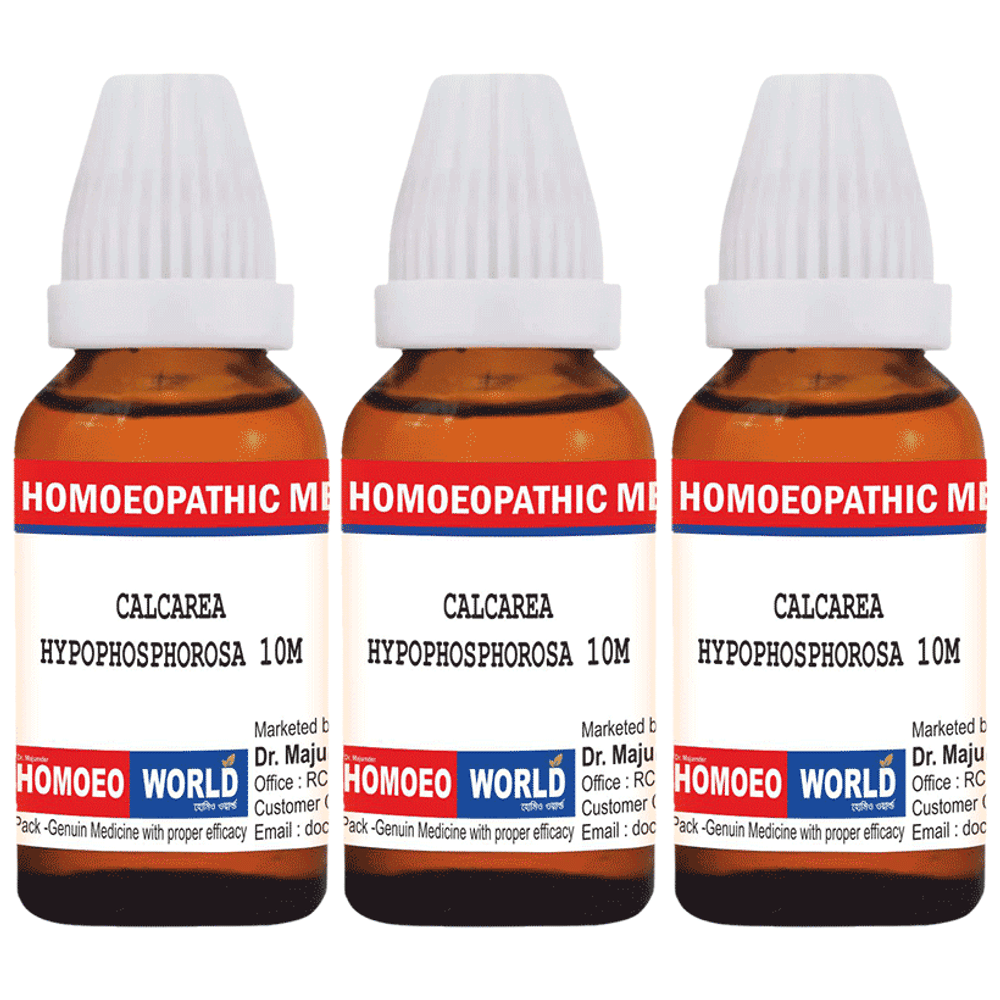 Dr. Majumder Homeo World Calcarea Hypophosphorosa Dilution (30ml Each) 10M combo pack of 3 Packs