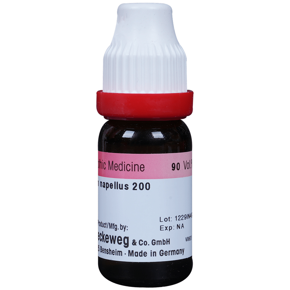 Dr. Reckeweg Aconitum Napellus Dilution 200 CH bottle of 11 ml Dilution Dr. Reckeweg Aconitum Napellus Dilution 200 CH bottle of 11 ml Dilution