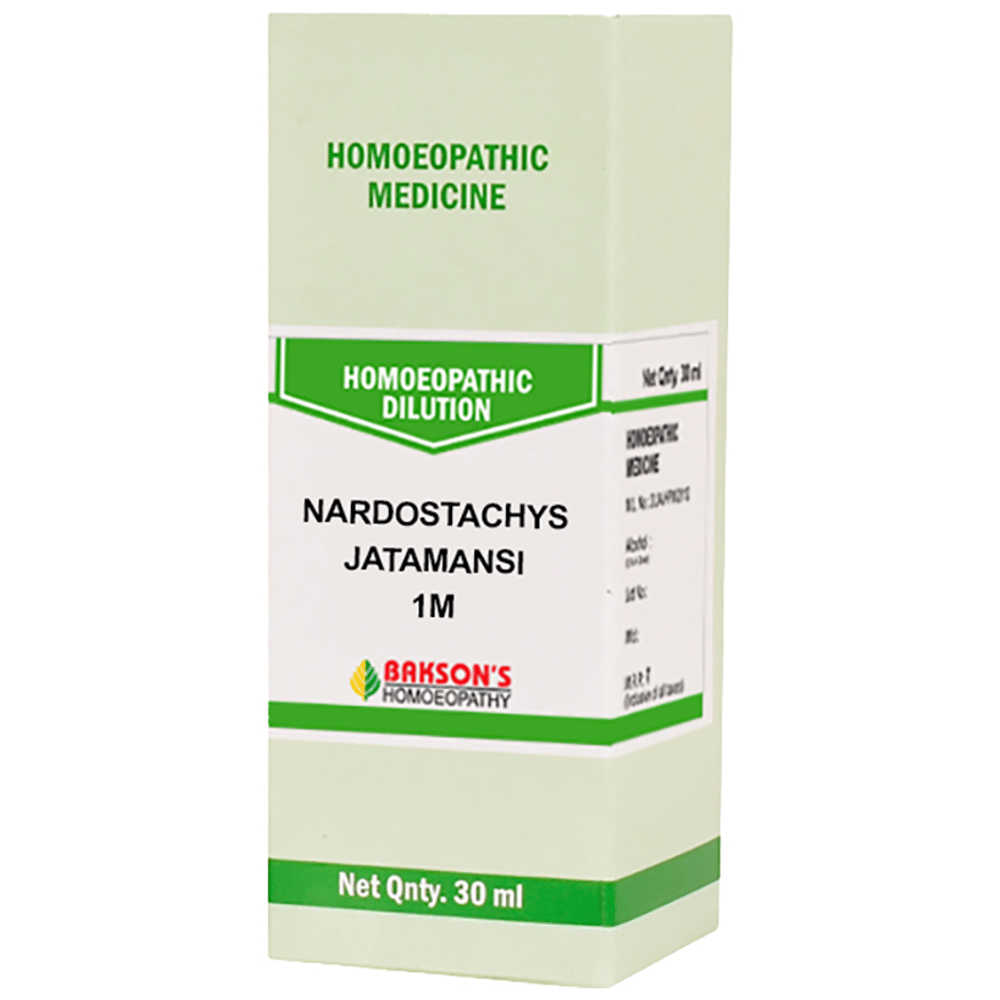 Bakson's Homeopathy Nardostachys Jatamansi Dilution 1M bottle of 30 ml Dilution