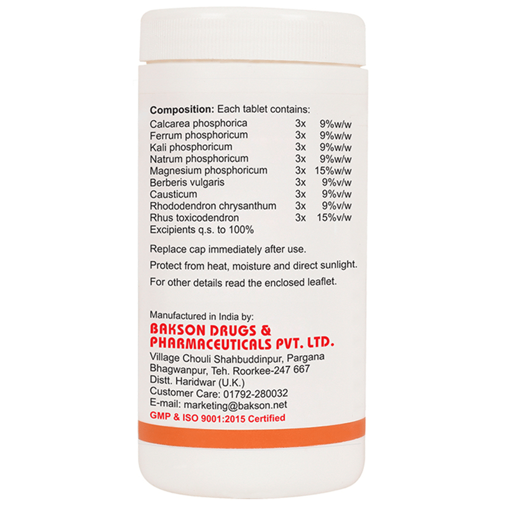 Bakson's Homeopathy Rheum Aid Tablet bottle of 200 tablets Bakson's Homeopathy Rheum Aid Tablet bottle of 200 tablets