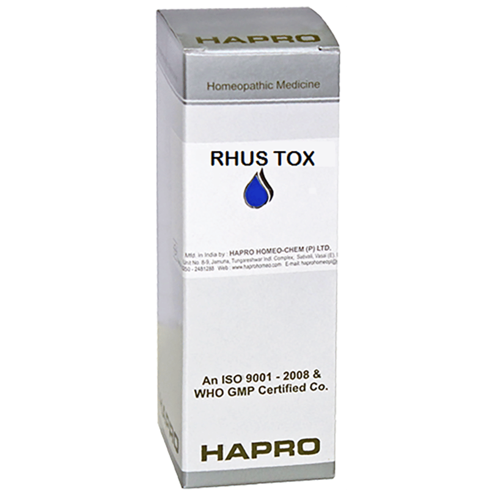 Hapro Rhus Tox Dilution 1M bottle of 100 ml Dilution