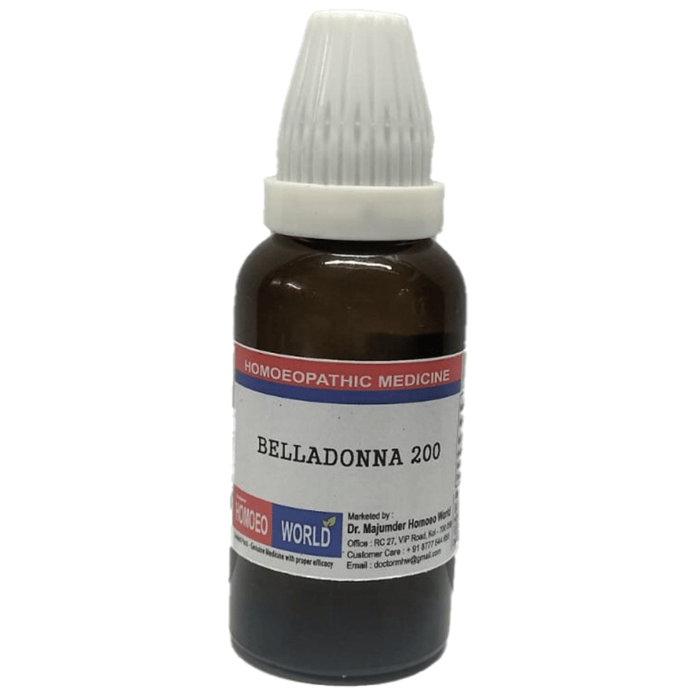 Dr. Majumder Homeo World Belladonna Dilution 200 (30ml Each) combo pack of 2 bottles