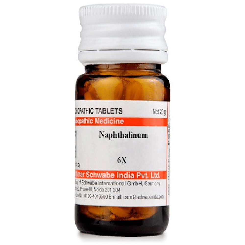 Dr Willmar Schwabe India Naphthalinum Trituration Tablet 6X bottle of 20 gm Trituration Tablet