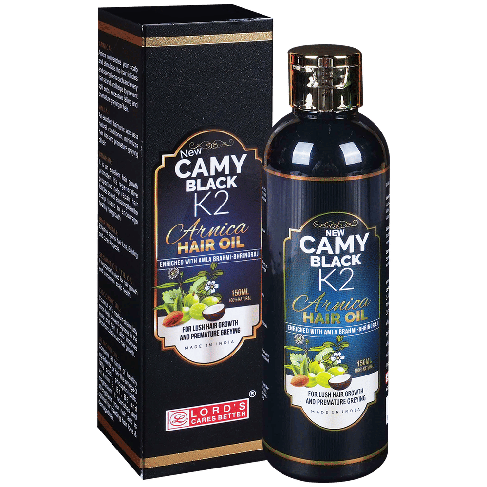 Lord's Camy Black K2 Arnica Hair Oil bottle of 150 ml Oil