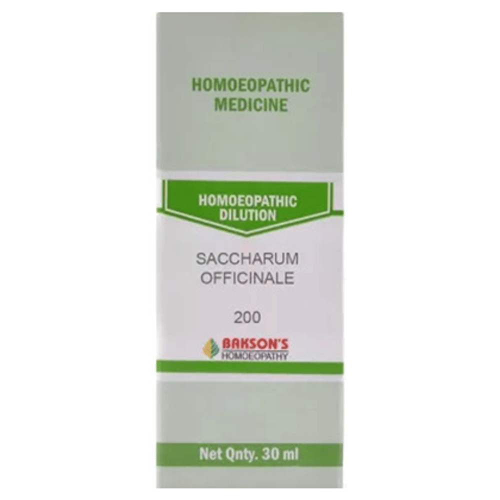 Bakson's Homeopathy Saccharum Officinale Dilution 200 bottle of 30 ml Dilution
