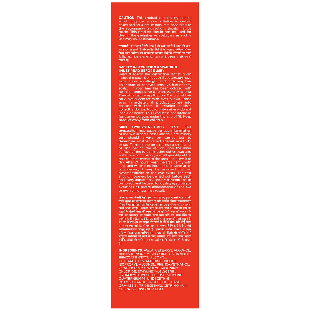 CosGlam Semi Permanent Hair Color | PPD & Ammonia free | Vibrant Orange tube of 120 gm Cream CosGlam Semi Permanent Hair Color | PPD & Ammonia free | Vibrant Orange tube of 120 gm Cream