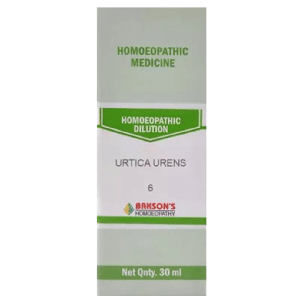 Bakson's Homeopathy Urtica Urens Dilution 6 bottle of 30 ml Dilution