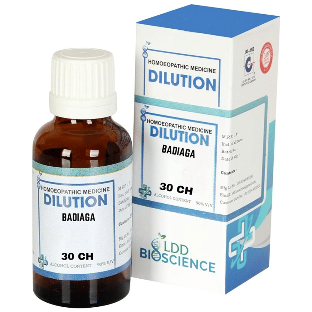 LDD Bioscience Badiaga Dilution 30 CH bottle of 30 ml Dilution