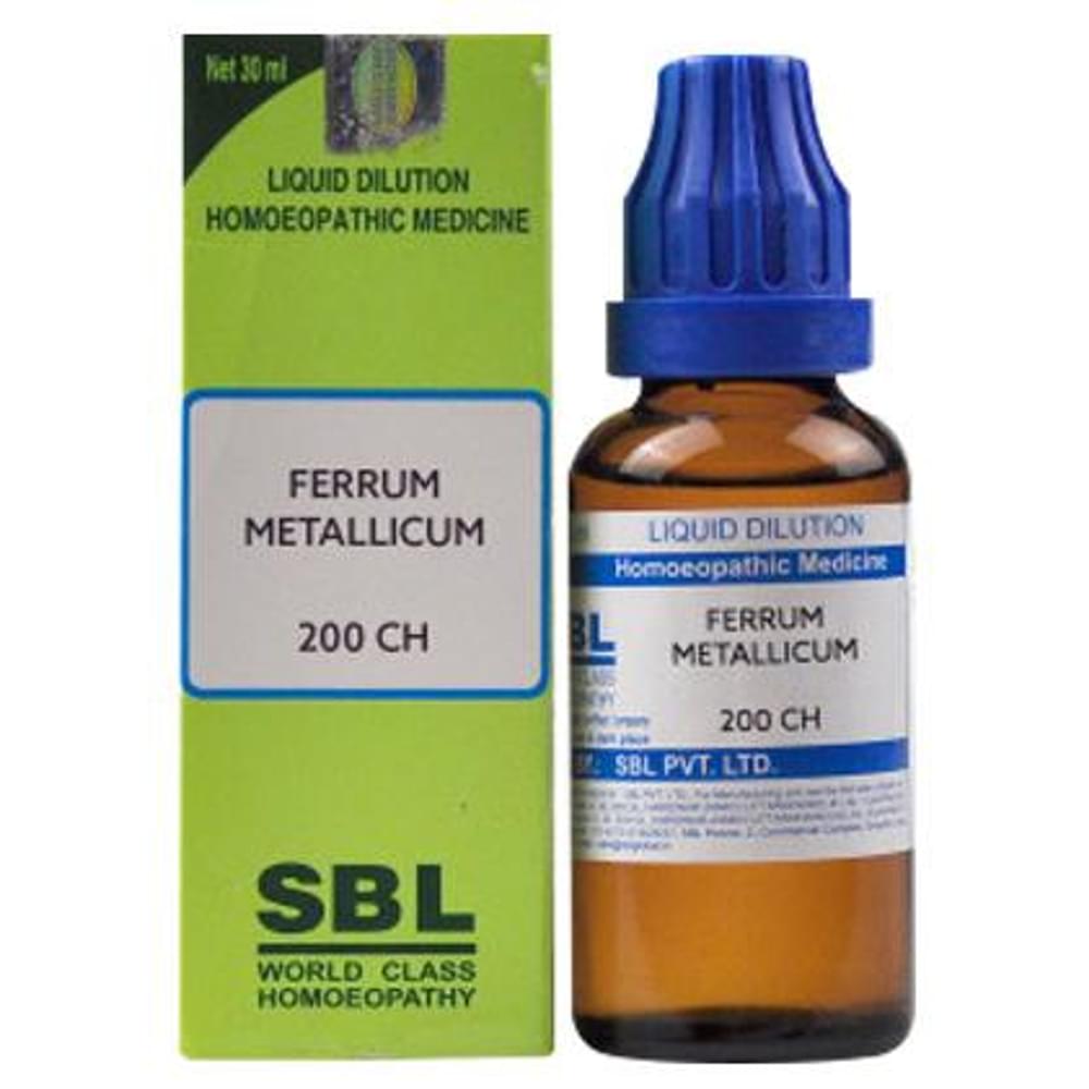 SBL Ferrum Metallicum Dilution 200 CH bottle of 30 ml Dilution