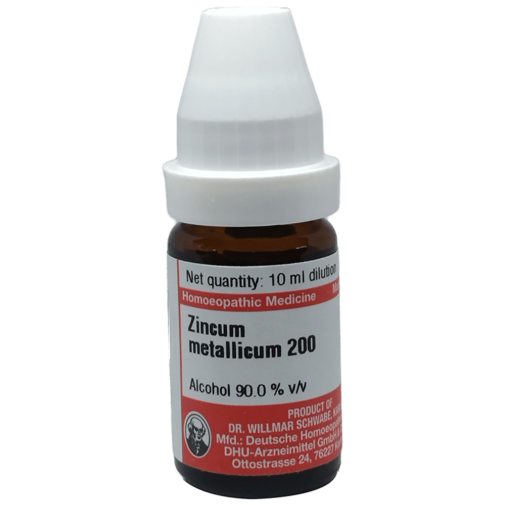 Dr Willmar Schwabe Germany Zincum Metallicum Dilution 200 bottle of 10 ml Dilution
