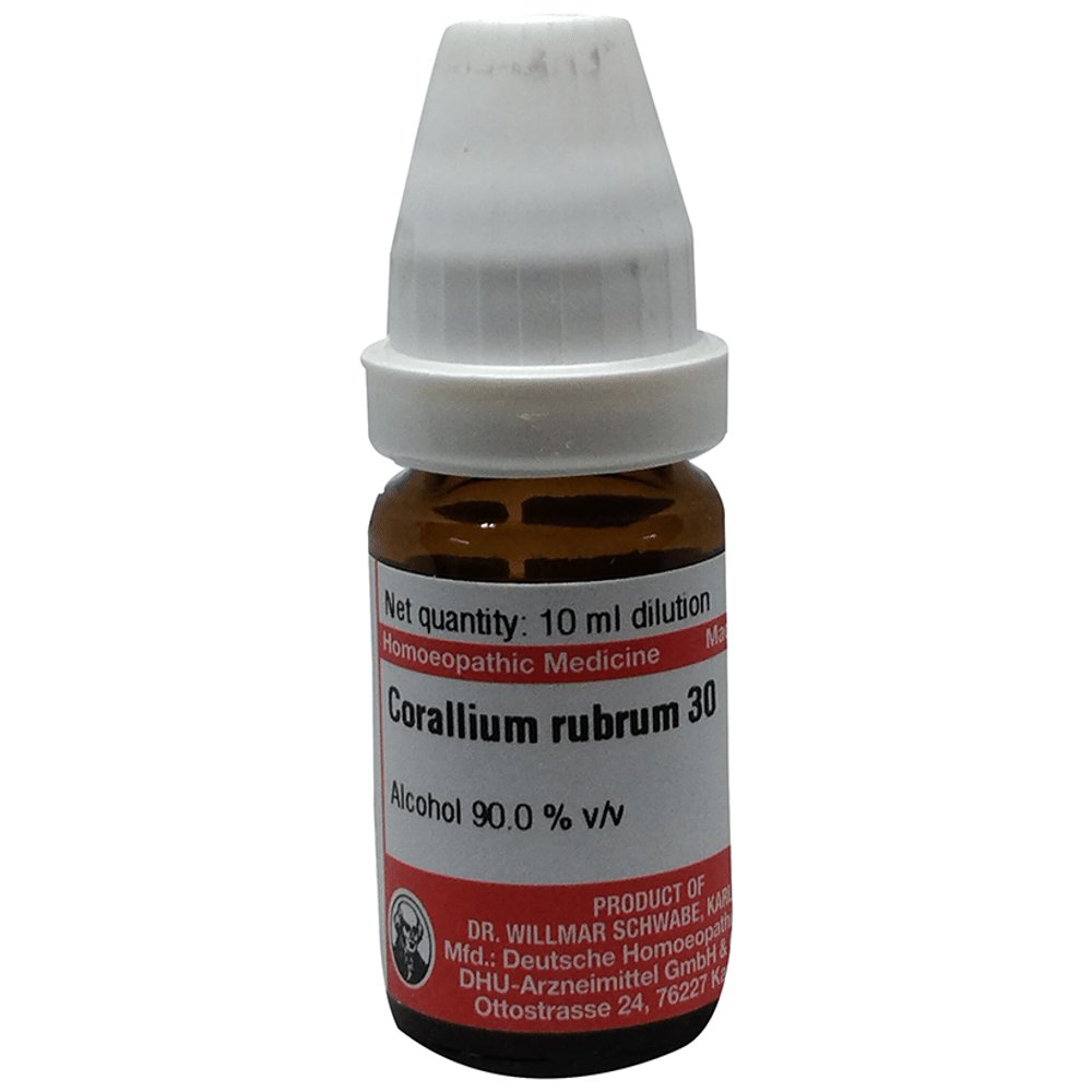 Dr Willmar Schwabe Germany Corallium Rubrum Dilution 30 bottle of 10 ml Dilution