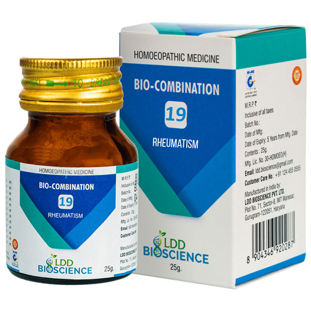 LDD Bioscience Bio-Combination 19 Rheumatism Tablet bottle of 25 gm Biocombination Tablet