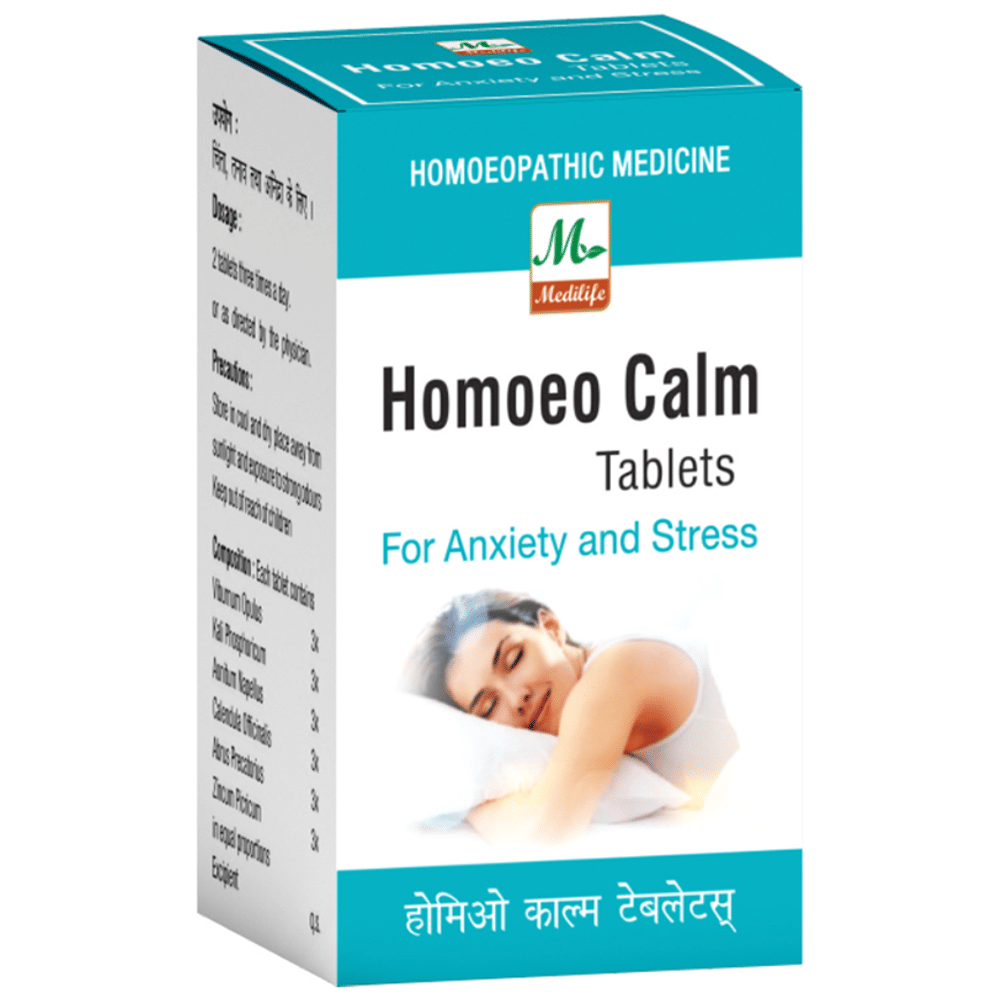 Medilife Homoeo Calm Tablet (25gm Each) box of 1 Bottle