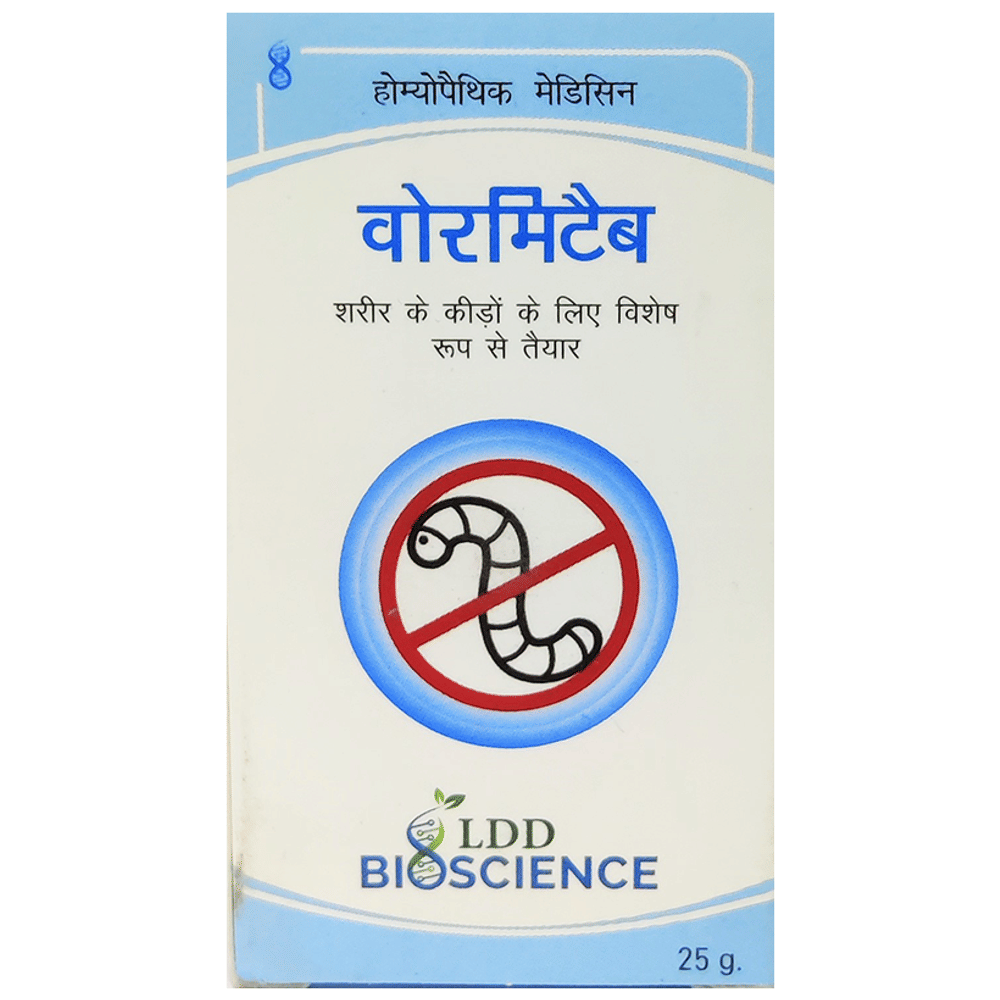 LDD Bioscience Wormitab bottle of 25 gm Tablet LDD Bioscience Wormitab bottle of 25 gm Tablet