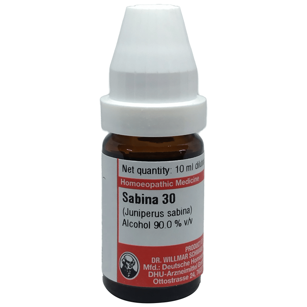 Dr Willmar Schwabe Germany Sabina (Juniperus Sabina) Dilution 30 bottle of 10 ml Dilution