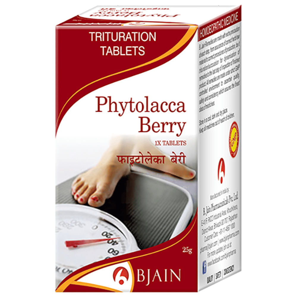 Bjain Phytolacca Berry Trituration Tablet 1X bottle of 25 gm Trituration Tablet
