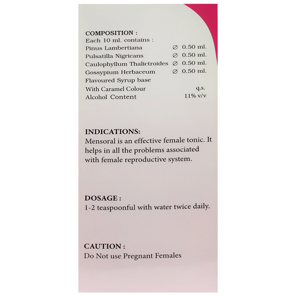 LDD Bioscience Mensoral Syrup bottle of 450 ml Syrup