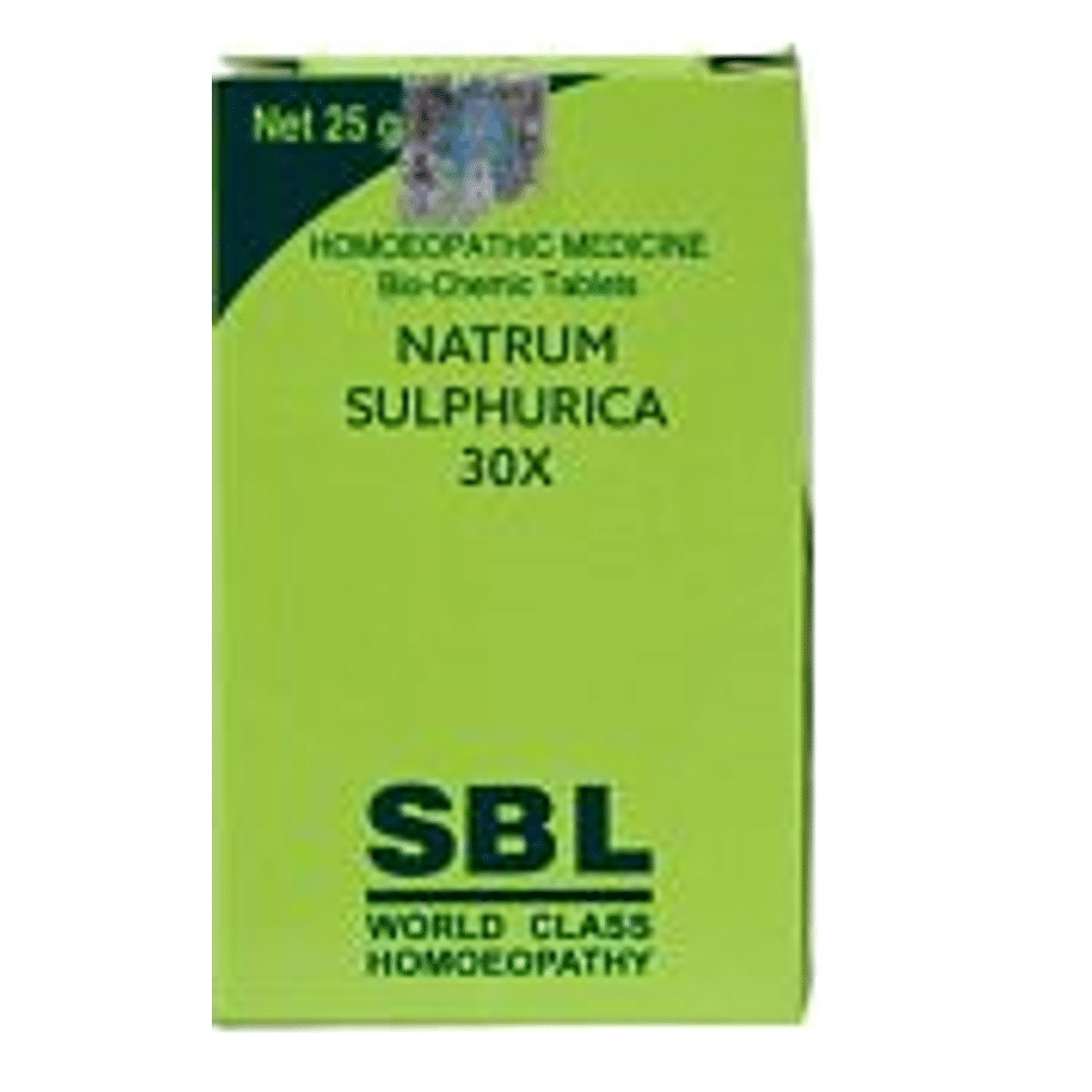 SBL Natrum Sulphurica Biochemic Tablet 30X bottle of 25 gm Biochemic Tablet SBL Natrum Sulphurica Biochemic Tablet 30X bottle of 25 gm Biochemic Tablet