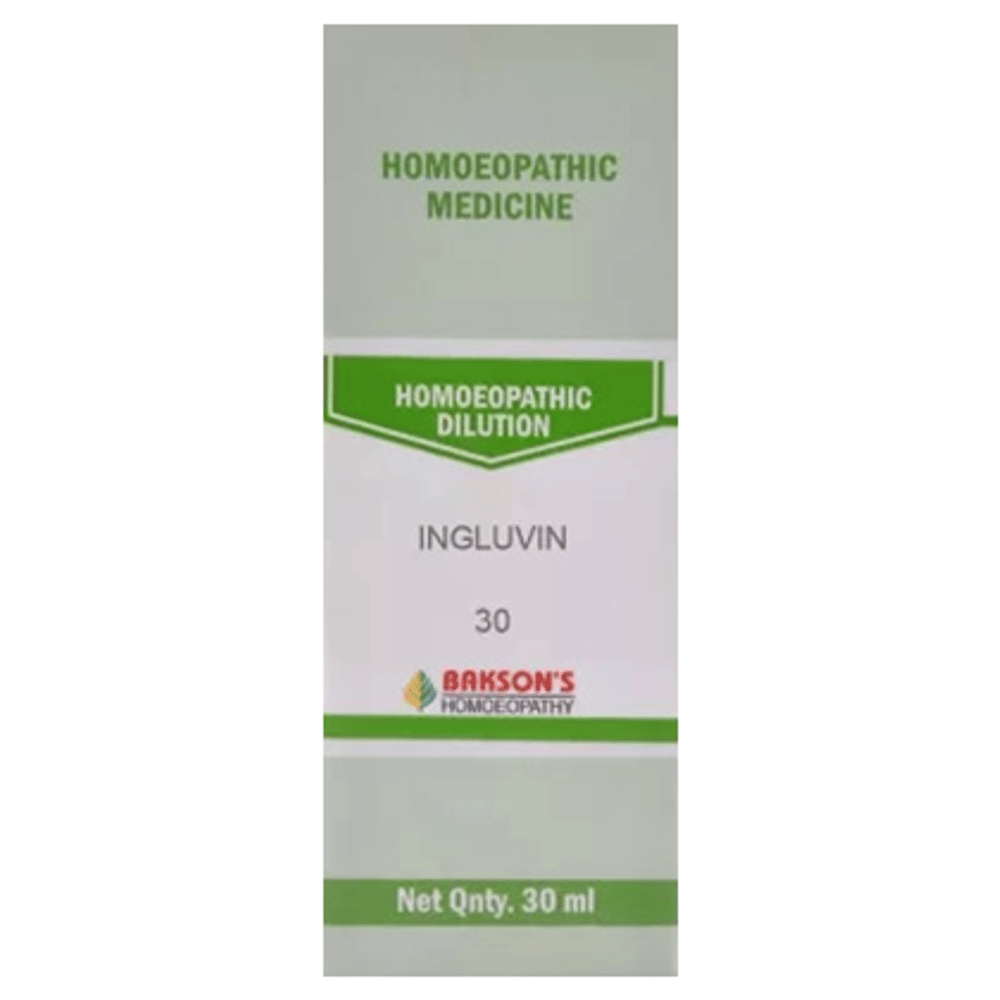 Bakson's Homeopathy Ingluvin Dilution 30 bottle of 30 ml Dilution