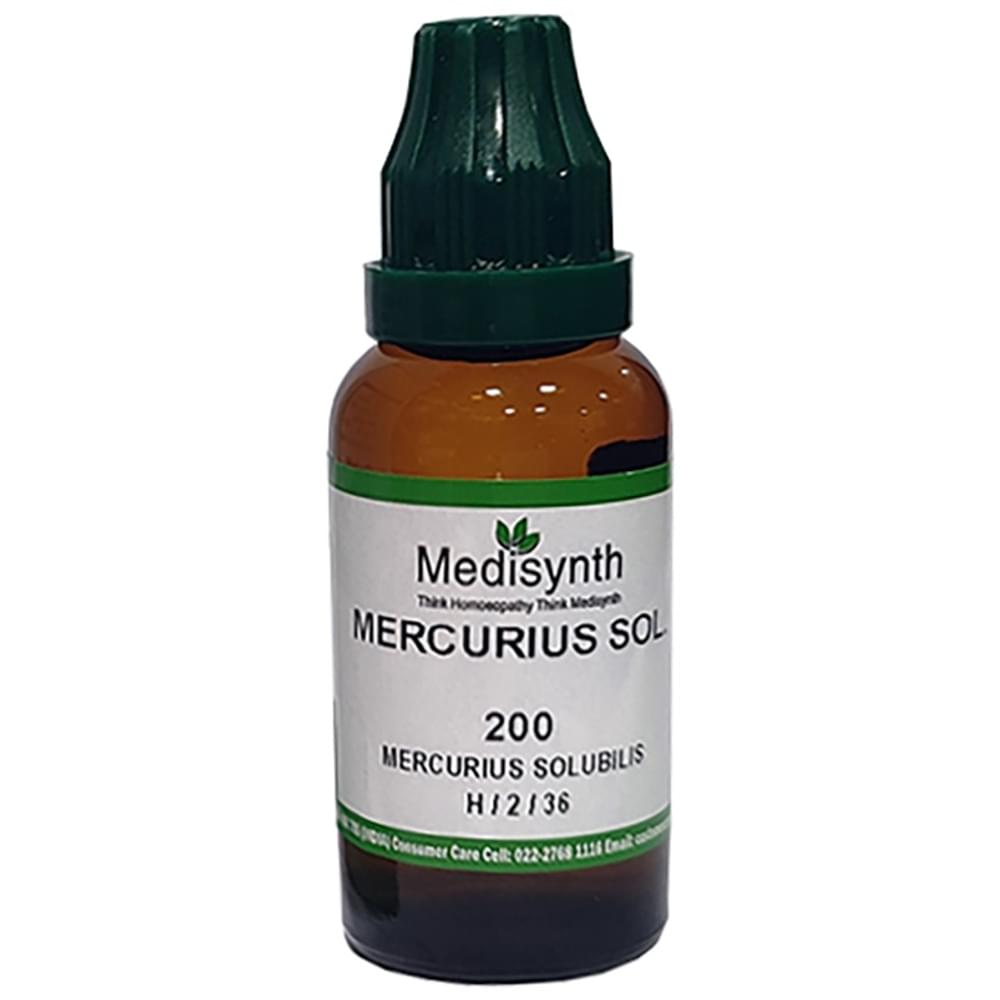 Medisynth Mercurius Solubilis Dilution 200 bottle of 30 ml Dilution