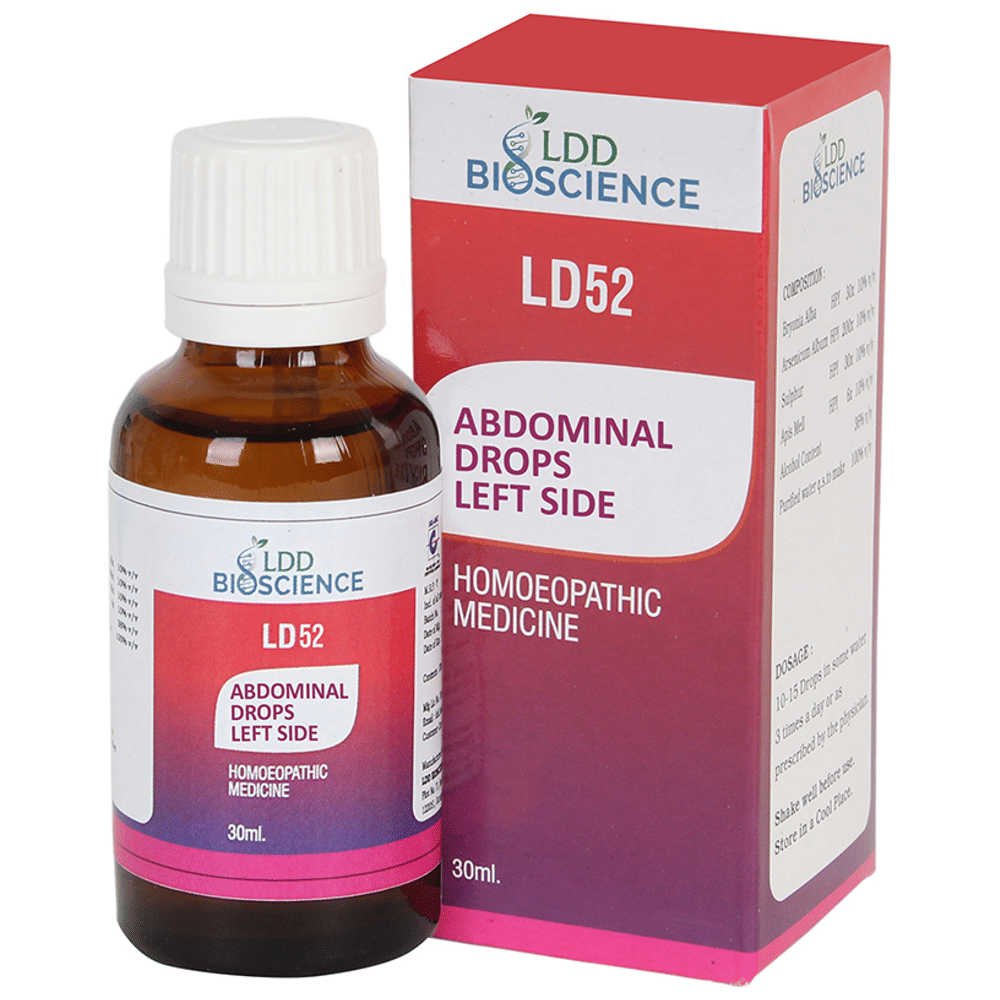 LDD Bioscience LD 52 Abdominal Drops Left Side bottle of 30 ml Drop