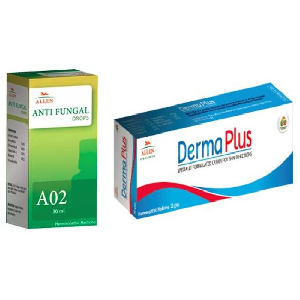 Allen Anti Fungal Combo (A02 + Derma Plus Cream) packet of 1 Kit