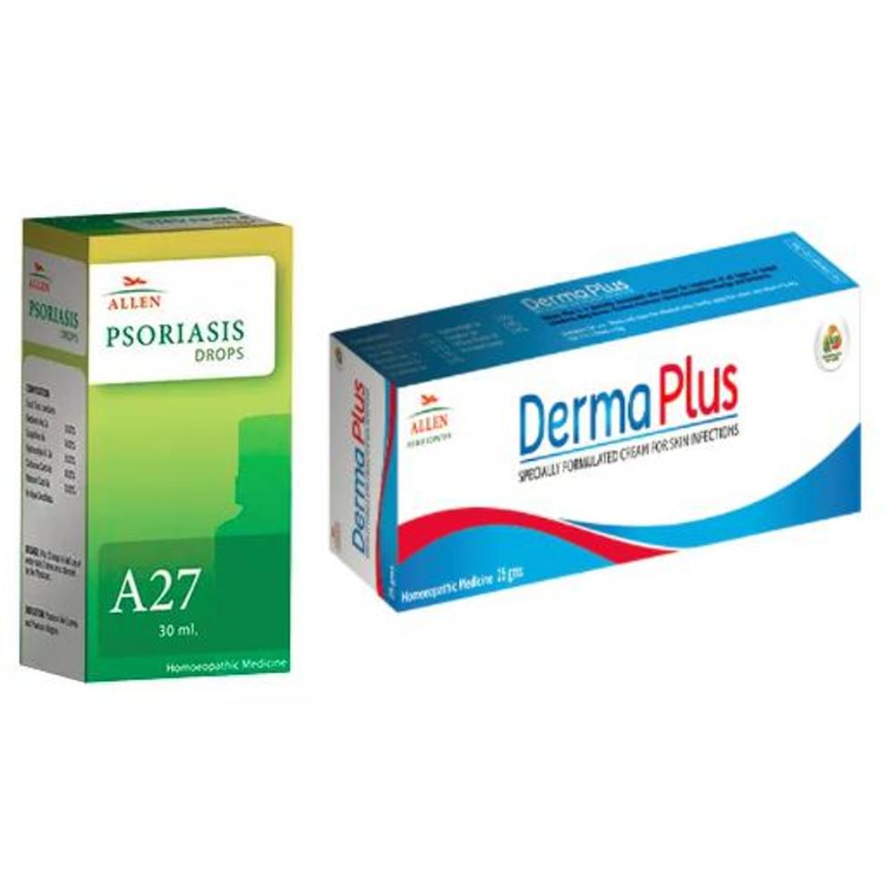 Allen Anti Psoriasis Combo (A27 + Derma Plus Cream) packet of 1 Kit