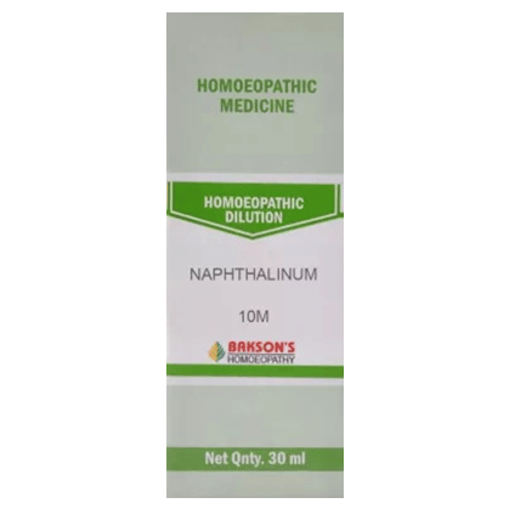 Bakson's Homeopathy Naphthalinum Dilution 10M bottle of 30 ml Dilution