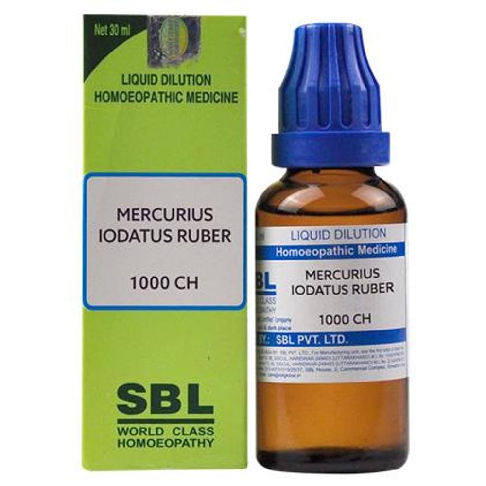 SBL Mercurius Iodatus Ruber Dilution 1000 CH bottle of 30 ml Dilution