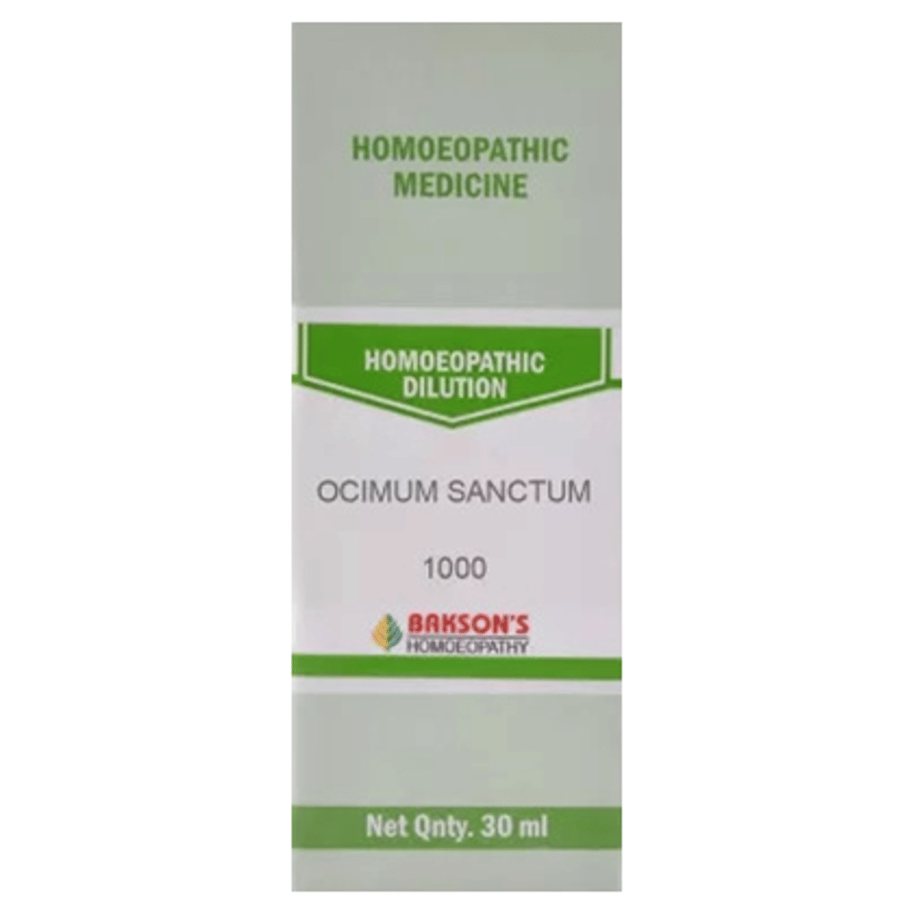 Bakson's Homeopathy Ocimum Sanctum Dilution 1000 CH bottle of 30 ml Dilution