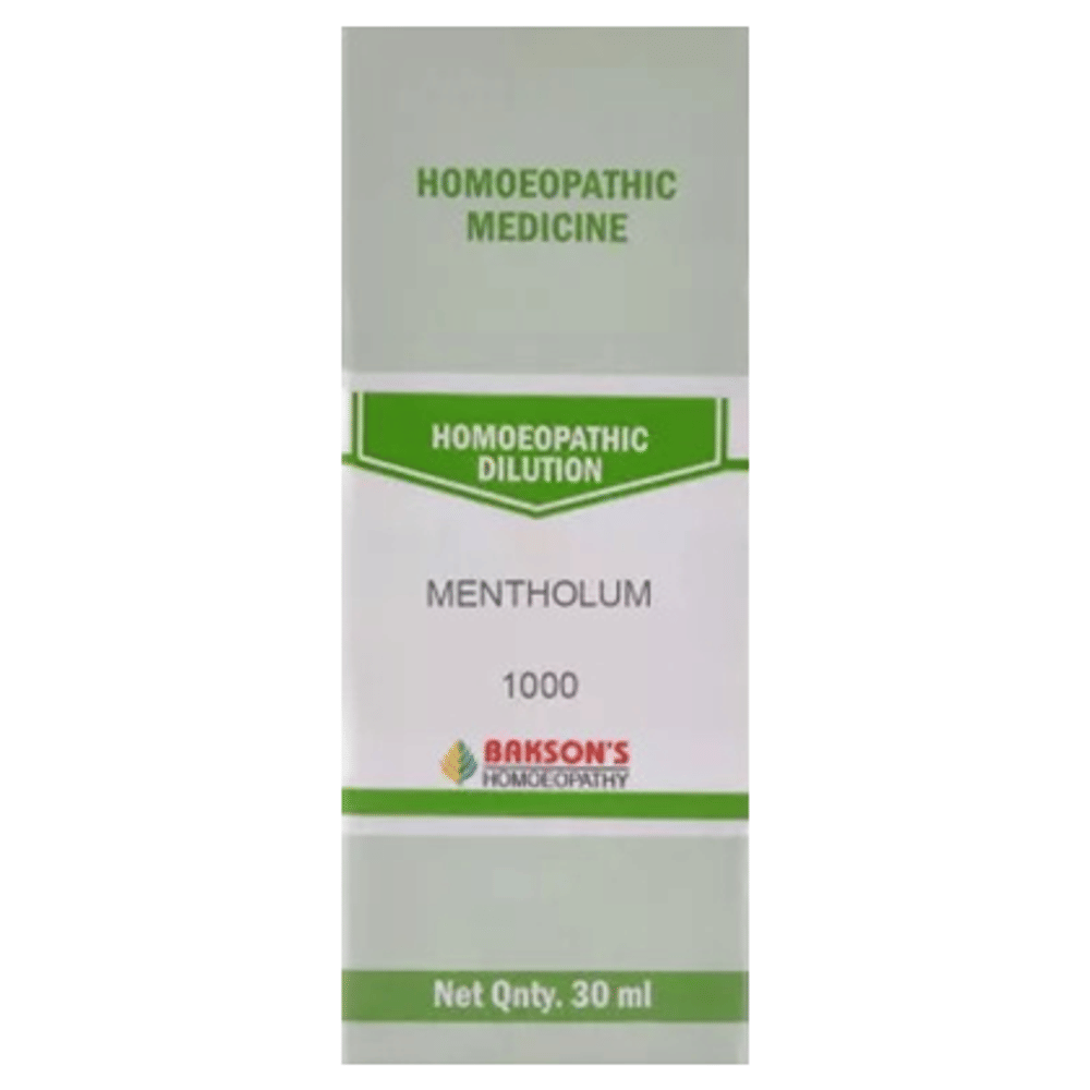 Bakson's Homeopathy Mentholum Dilution 1000 CH bottle of 30 ml Dilution