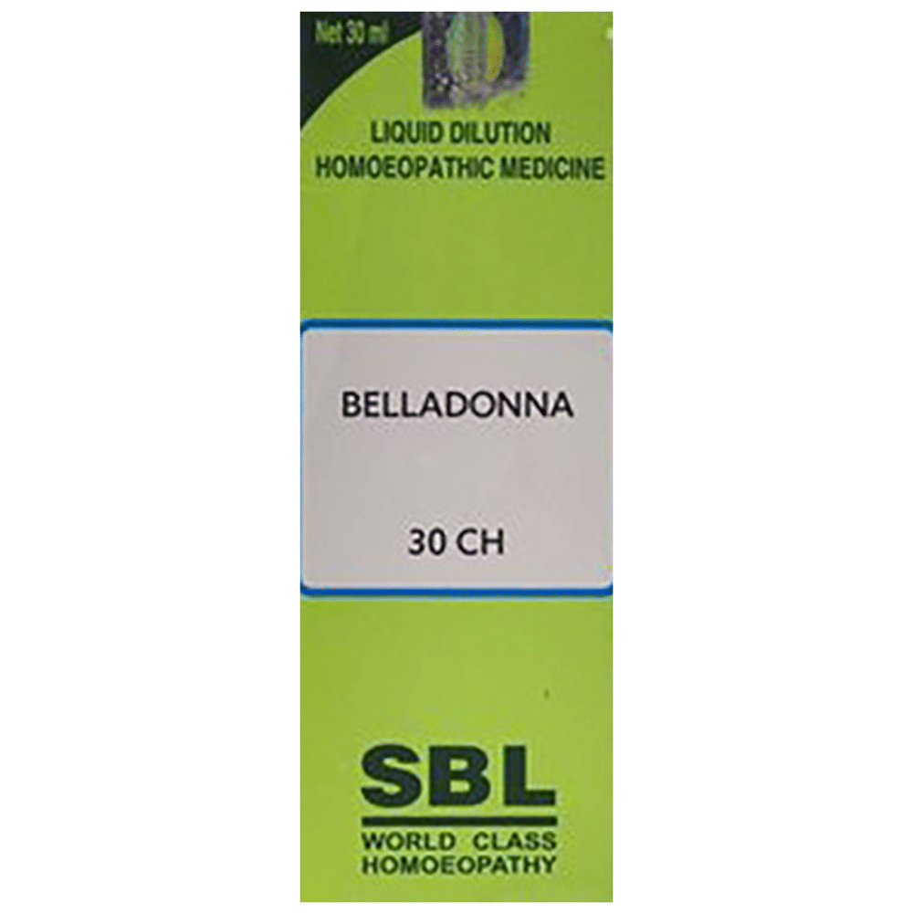 SBL Belladonna Dilution 30 CH bottle of 30 ml Dilution