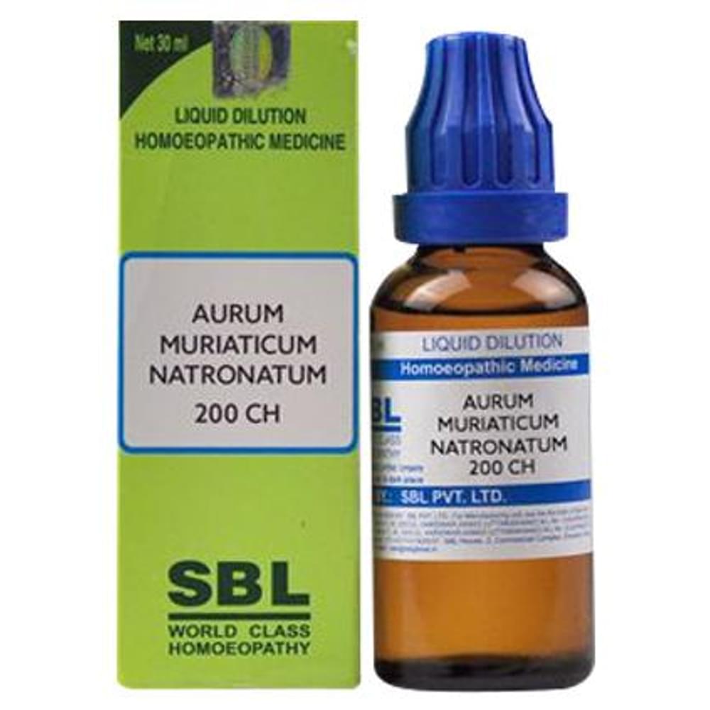 SBL Aurum Muriaticum Natronatum Dilution 200 CH bottle of 30 ml Dilution SBL Aurum Muriaticum Natronatum Dilution 200 CH bottle of 30 ml Dilution