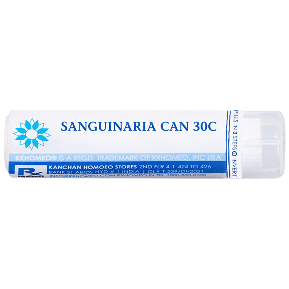 Rxhomeo Sanguinaria Can 30C bottle of 250 pellets