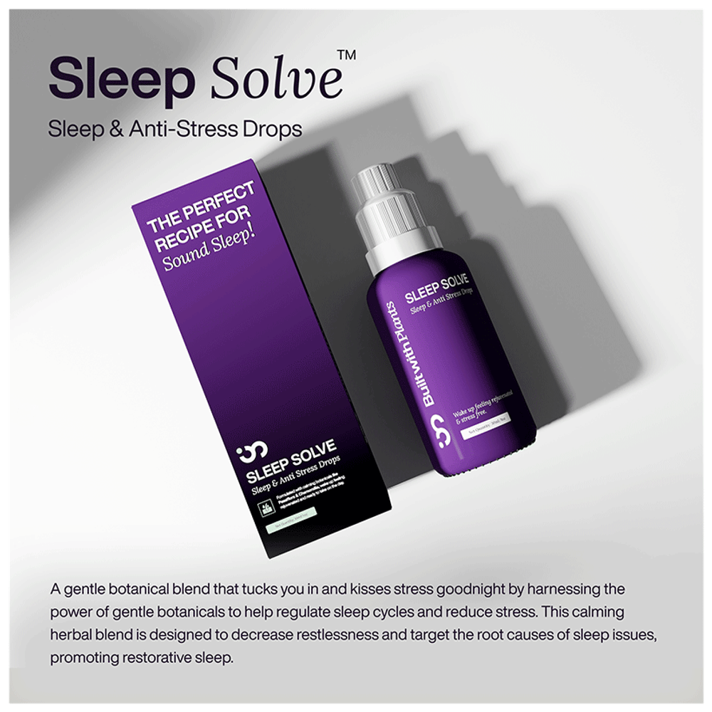 Built With Plants The Perfect Recipe for Sleep Solve (Sleep & Anti Strees Drops ) bottle of 30 ml Oral Drops
