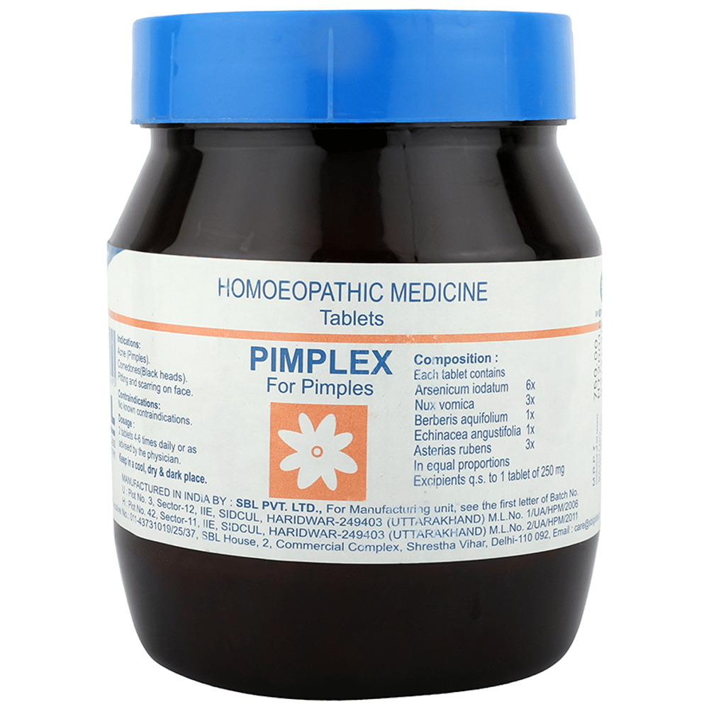 SBL Pimplex Tablet bottle of 450 gm Tablet