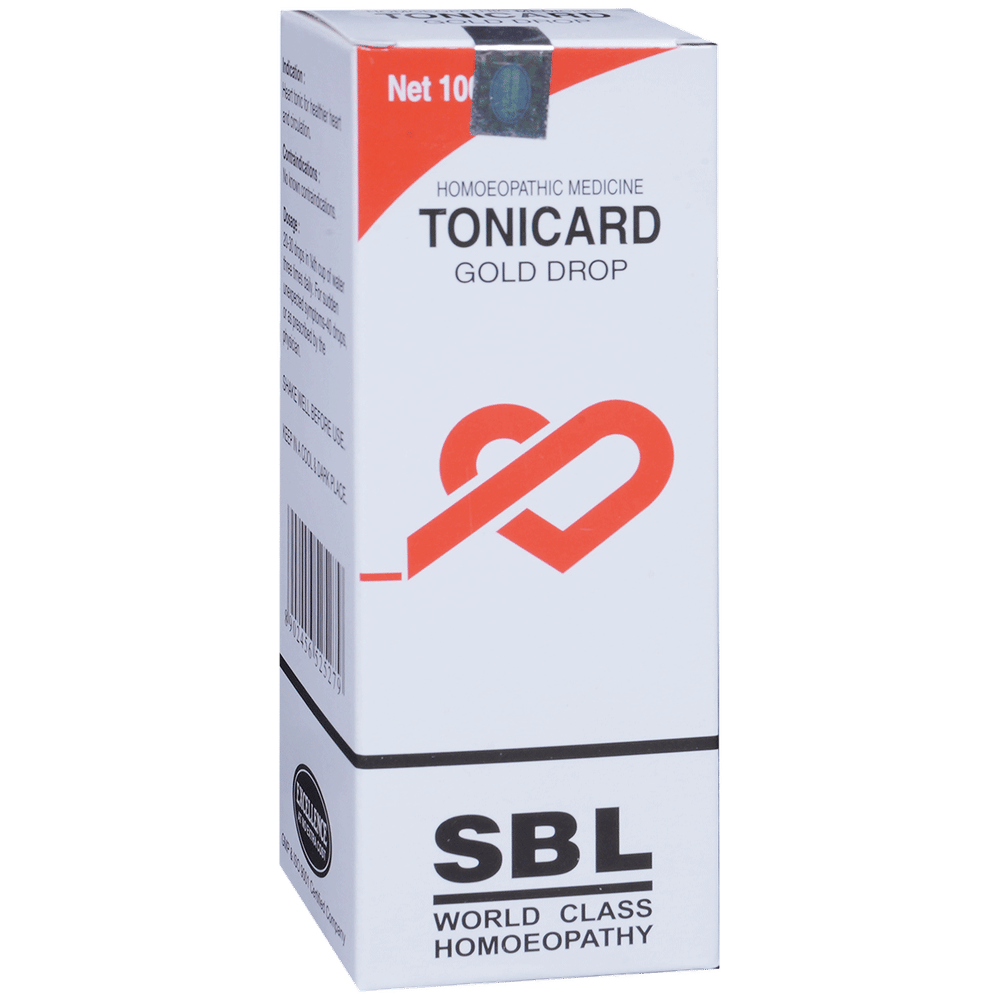 SBL Tonicard Gold Drop Homeopathic Medicine bottle of 100 ml Drop