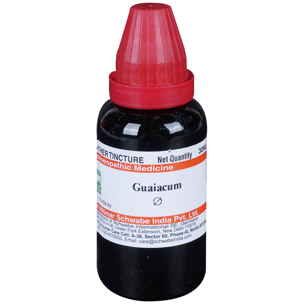 Dr Willmar Schwabe India Guaiacum Mother Tincture Q bottle of 30 ml Mother Tincture Dr Willmar Schwabe India Guaiacum Mother Tincture Q bottle of 30 ml Mother Tincture