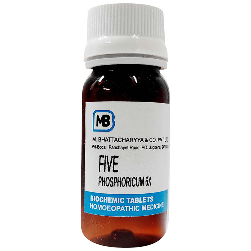 MB Five Phosphoricum Tablet 6X bottle of 25 gm Tablet MB Five Phosphoricum Tablet 6X bottle of 25 gm Tablet