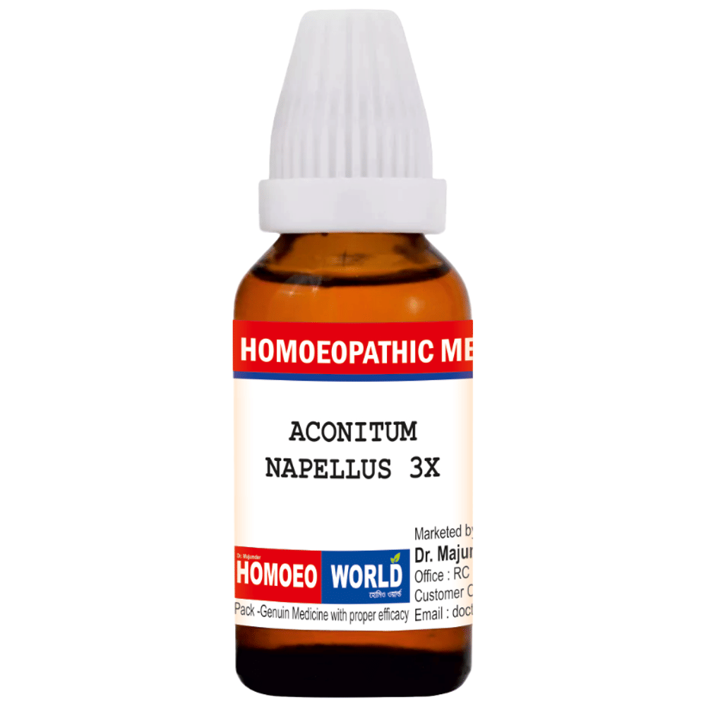 Dr. Majumder Homeo World Aconitum Napellus Dilution (30ml Each) 3X box of 1 Bottle Dr. Majumder Homeo World Aconitum Napellus Dilution (30ml Each) 3X box of 1 Bottle