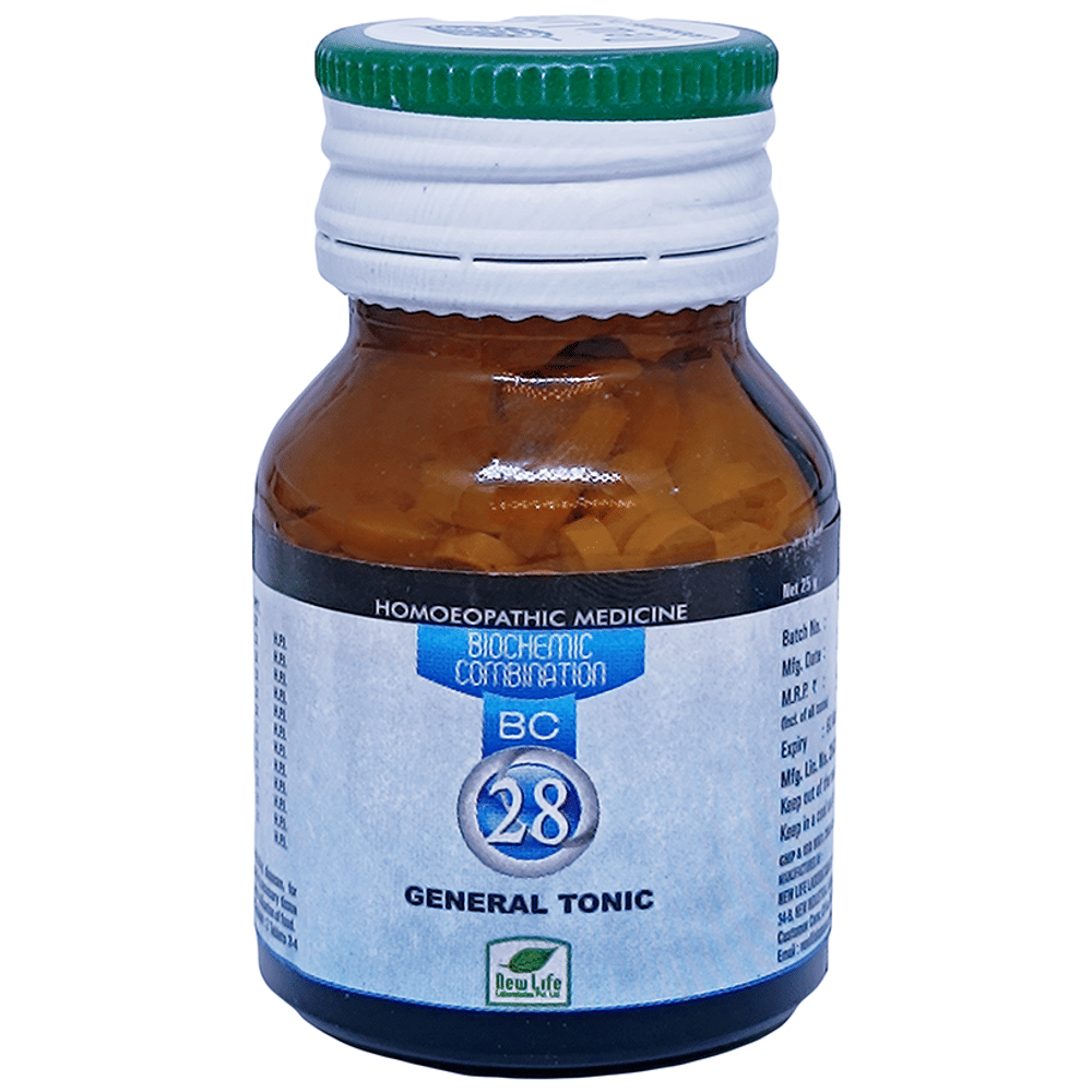 New Life Bio Combination No.28 General Tonic bottle of 25 gm Biocombination Tablet New Life Bio Combination No.28 General Tonic bottle of 25 gm Biocombination Tablet