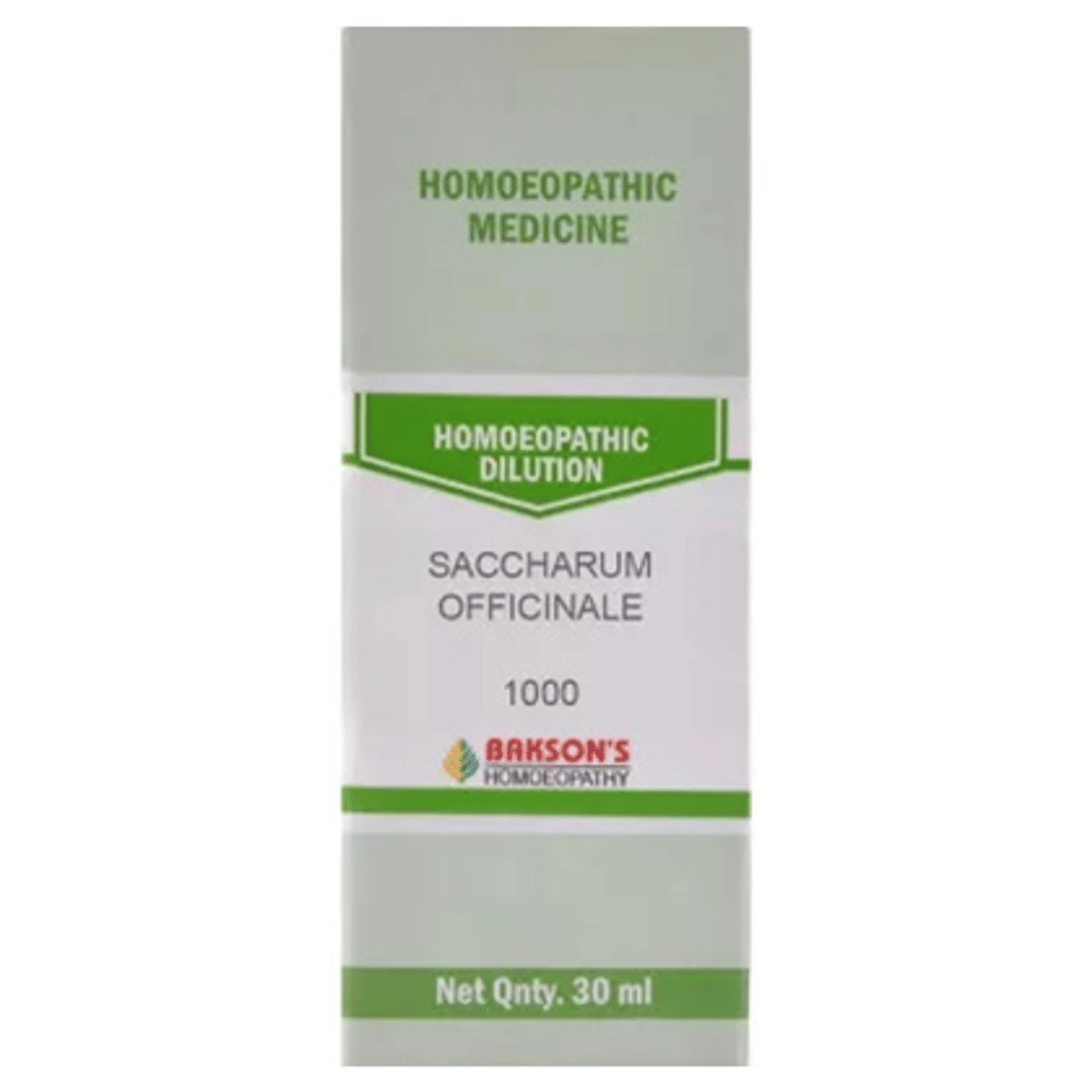 Bakson's Homeopathy Saccharum Officinale Dilution 1000 CH bottle of 30 ml Dilution
