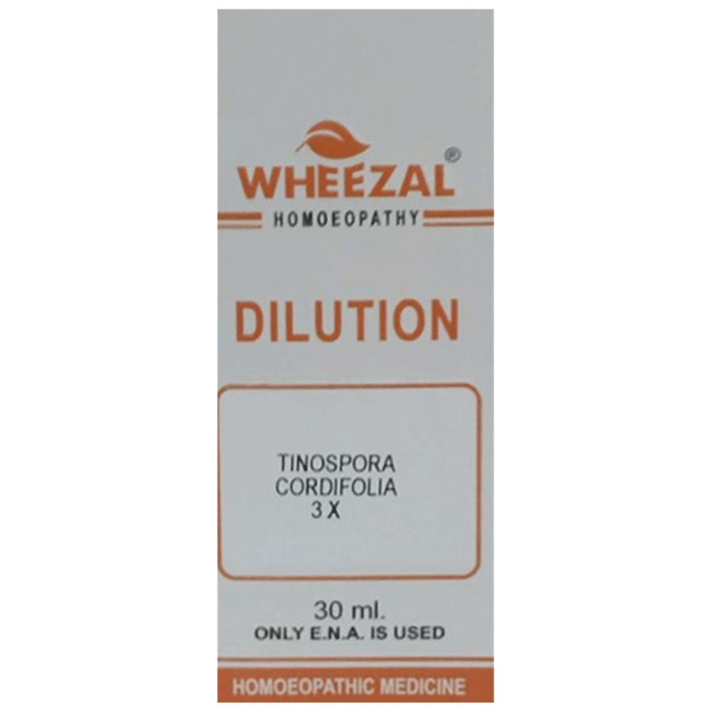 Wheezal Tinospora Cordifolia Dilution 3X bottle of 30 ml Dilution