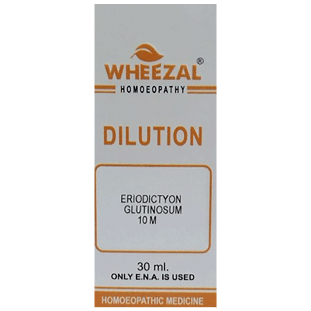 Wheezal Eriodictyon Glutinosum Dilution 10M bottle of 30 ml Dilution