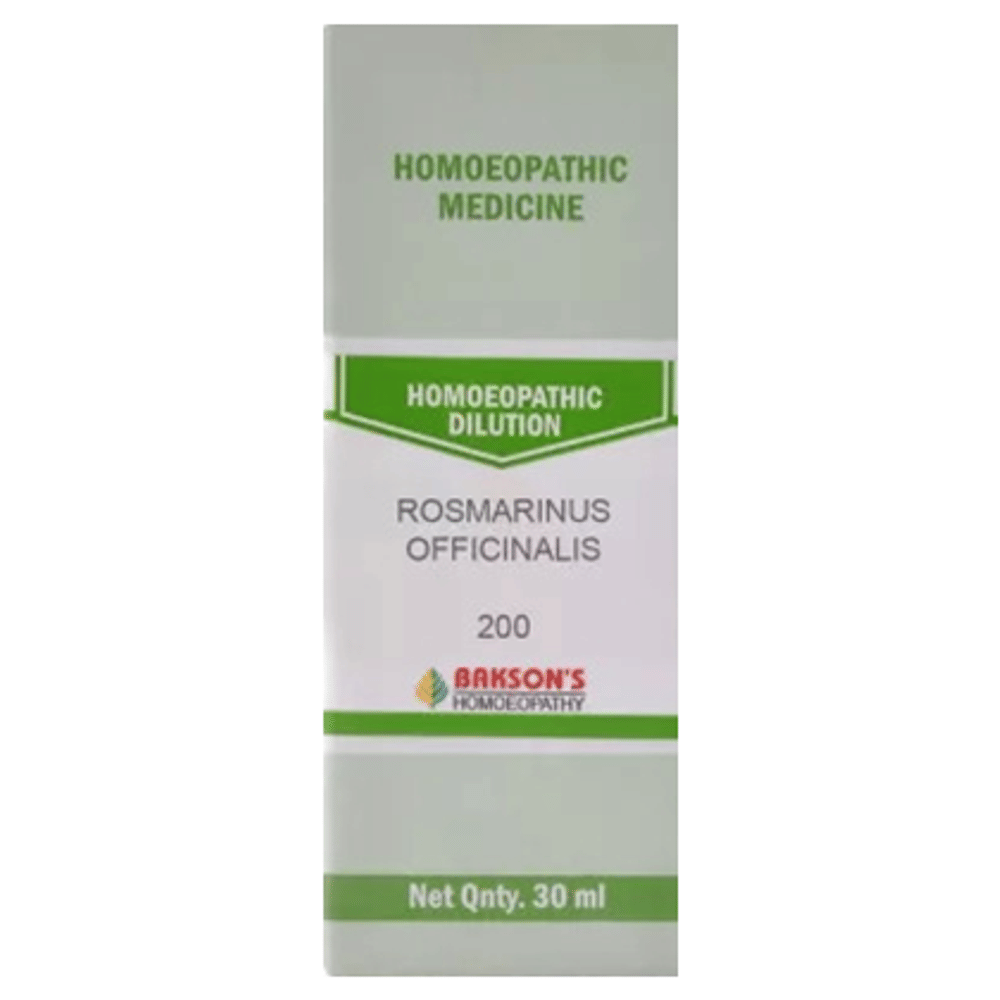 Bakson's Homeopathy Rosmarinus Officinalis Dilution 200 bottle of 30 ml Dilution